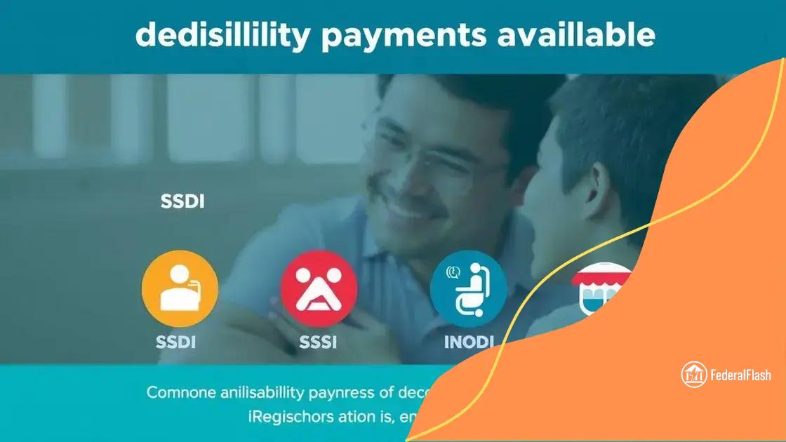 Types of disability payments available